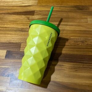 Starbucks Hawaii Pineapple Metal Cold Cup Tumbler 16 oz Discontinued